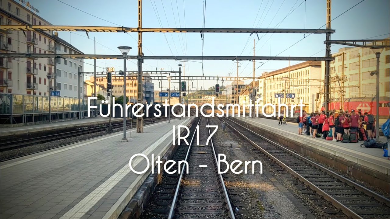 Cab ride on the IR17 from Olten to Bern in a BLS RABe 515.