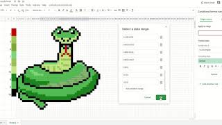 How to Create a Pixel art mystery picture using a spreadsheet