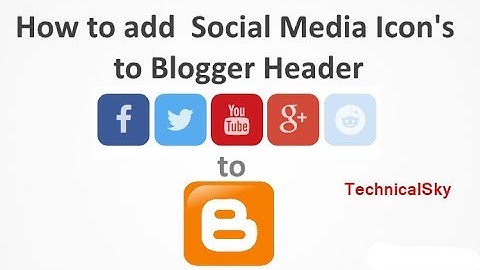 How to Install add Social Media Icons on Blogger Header side   The EASY way