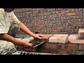 Perfect Double Brick Wall Construction | Real Masonry Work Satisfying to Watch