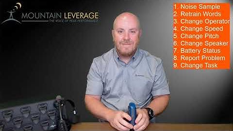 Honeywell Vocollect Talkman - Menu Options