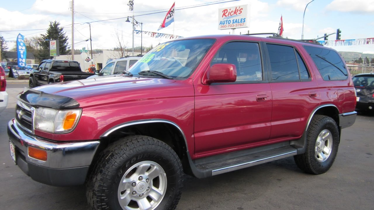 1998 TOYOTA 4 RUNNER SR5 4X4 SOLD!! - YouTube