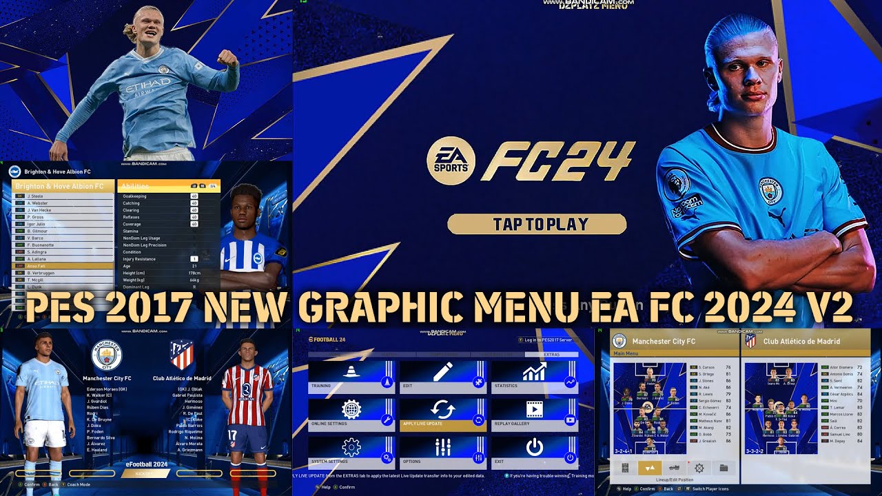 PES 2017 New Graphic Menu EA FC 2024 V2 - YouTube