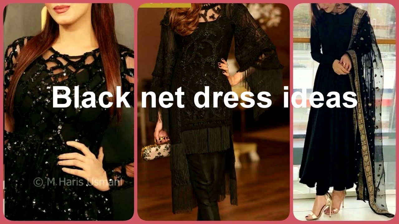 Pretty black net kurti | Simple black dress, Stylish dresses, All black  dresses