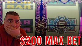 $200 Top Dollar Slot Machine JACKPOT - Las Vegas HUGE WINS