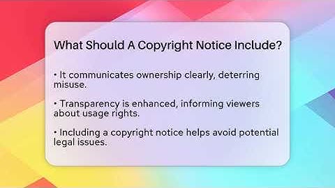 What Should A Copyright Notice Include? - Everyday-Networking