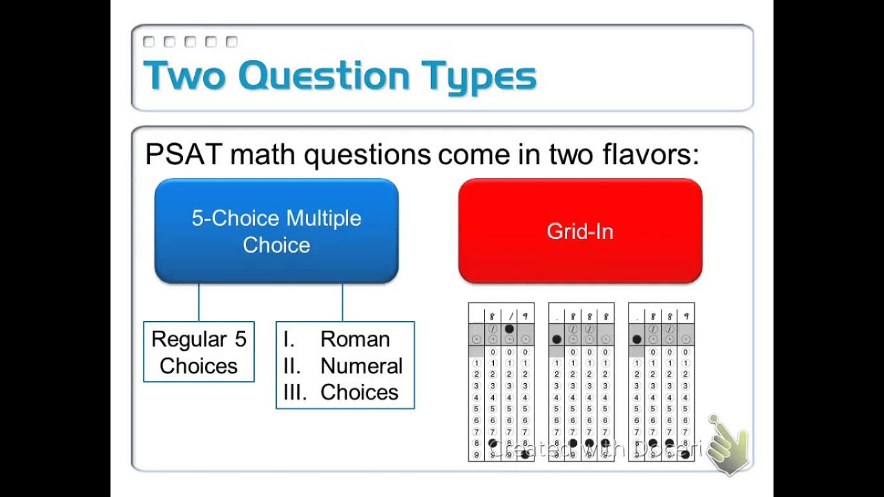 PSAT Math Question Types - YouTube