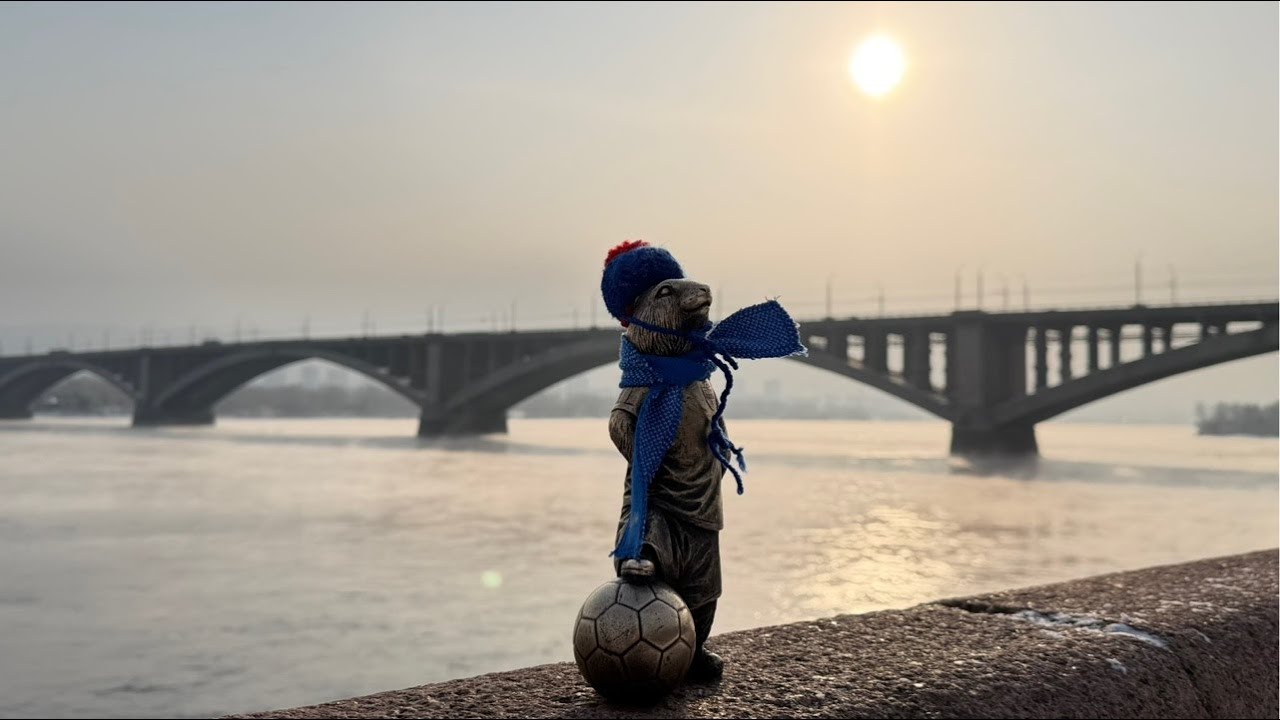 Сибирь, Красноярск, день, набережная реки Енисей, центр города, рынок, прогулка Москва и Москвичи