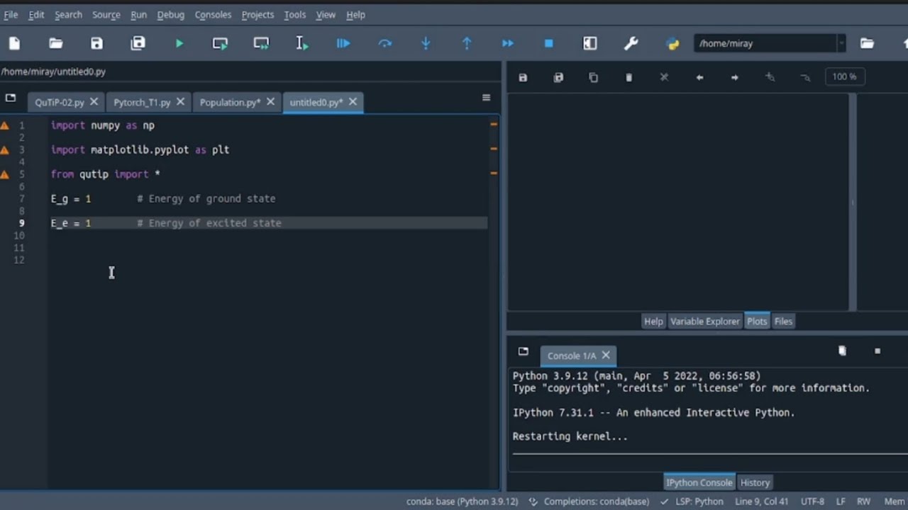 Population Code For Two Level Atom Using QuTip #qutip @Astrolume - YouTube