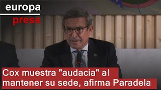 Paradela subraya "audacia" de Cox al mantener su sede social