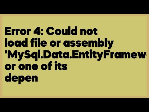 Error 4: Could not load file or assembly 'MySql.Data.EntityFramework or one of its de... (1 answer)