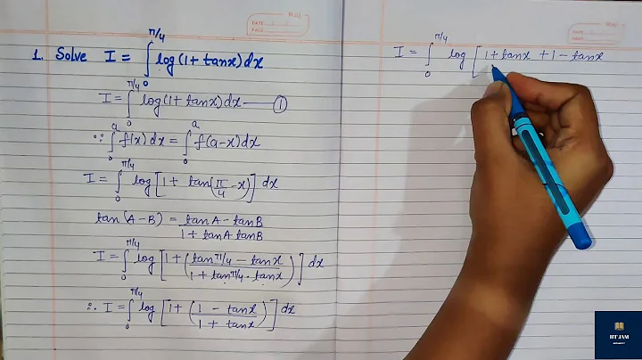 Integration of log (1+ tan x) from 0 to π\4 Questions related to the properties of definite integral