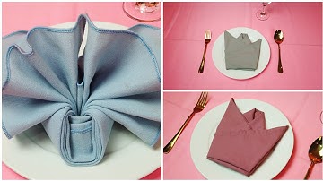 2 DESIGN TABLE NAPKIN FOLDING