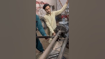 Heavy-Duty Iron Wire Spring Made on Lathe Machine | Simple & Powerful Method #shorts