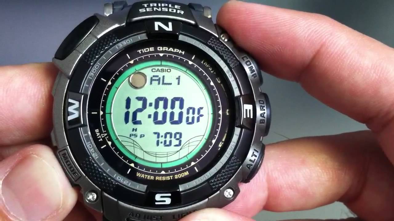 Titanium Casio Protrek Solar Power Watch PRG-130T-7VDR