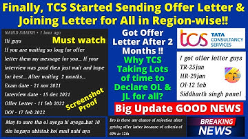 Finally, TCS Started Sending Offer Letter & Joining Letter for all Batch Region-wise! Why Soo Delay?
