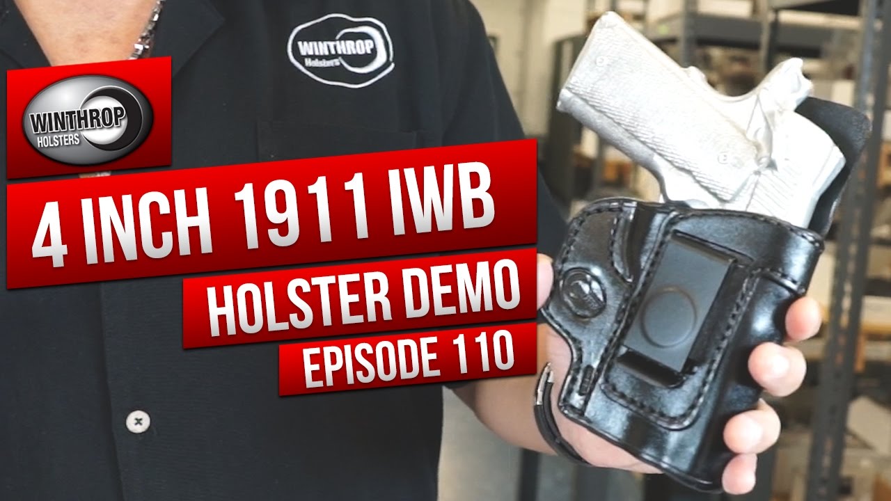 4 inch 1911 IWB Single Spring Clip Leather Holster By WinthropHolsters