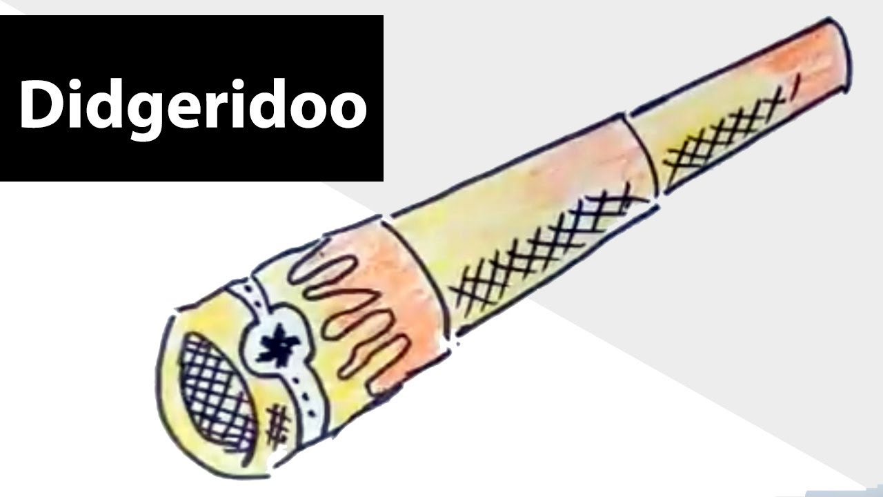 How to draw Didgeridoo? NCERT Class 3 Music instrument Step by step