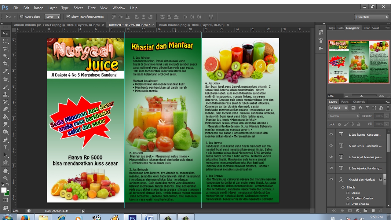 Cara membuat brosur promosi lipat tiga dengan photoshop 