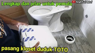 Cara pasang kloset duduk TOTO || an easy way to install a toilet seat toto