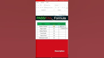 "Pass or Fail: Excel Unveils the Ultimate Success Formula to Find Out in Seconds!" #shorts #short