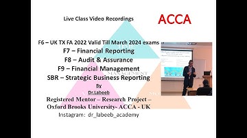 ACCA F8 Audit & Assurance Chapter 1 1 Introduction to Assurance