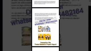 Dissertation|Thesis work| B.Ed.| M.Ed.|D.El.Ed.|BA|MA|B.SC|MSC|All subjects Proper University Format