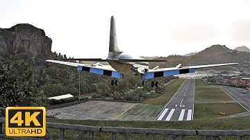 Landing The DC-6 Military Plane At The Most Challenging Airport In The World | Flight Simulator 2020