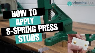 How To Apply S Spring Press Studs Using The Green Machine