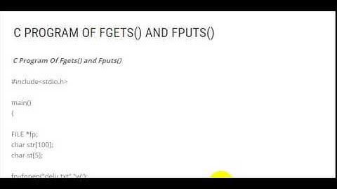 C PROGRAM OF FGETS AND FPUTS