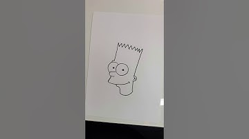 How to Draw Bart Simpson in Under 1 Minute #shorts