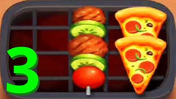 🍢 Grill Match - Food Sort Puzzle 🍕 GAMEPLAY Part 3 Levels 15-19 (Android, iOS)