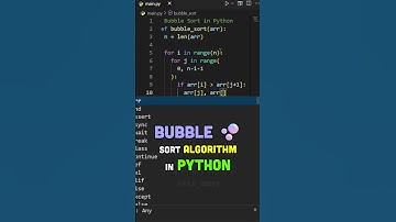 Bubble Sort in Python! #python #shorts #programming