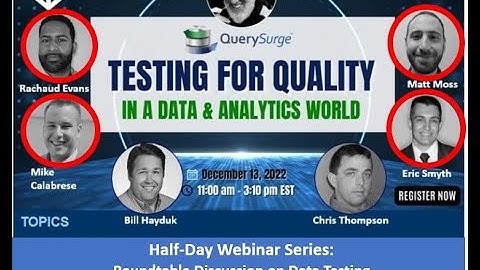 Test Guild/QuerySurge Webinar Series