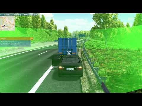 Almanya Autobahn Polisi Sivil Aracla Rutin Kontrol