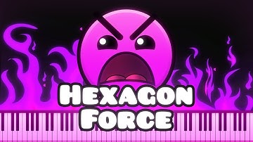 Synthesia [Piano Tutorial] Waterflame - Hexagon Force (Geometry Dash lvl16)