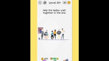 Braindom level 314 Help the ladies to wait together in the line