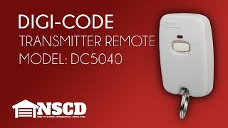 Digi Code 1 Button Garage Door Opener Keychain Transmitter DC5040 Profile