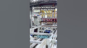 Three-layer Wire Mesh Shelf Automatic Welding Machine #wiremesh #weldingmachine #meshshelf