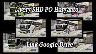 Livery Bussid SHD ori PO HARYANTO | Livery Bussid PO HR | livery Bussid SHD ori