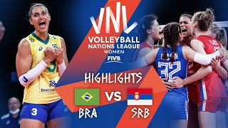 BRA vs. SRB - Highlights Week 3 | Women's VNL 2021
