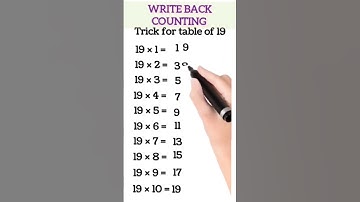 easy 19 table trick 😍 #math #maths #tricks #study #mathtricks #reels #tables #trending #subscribe ❤️