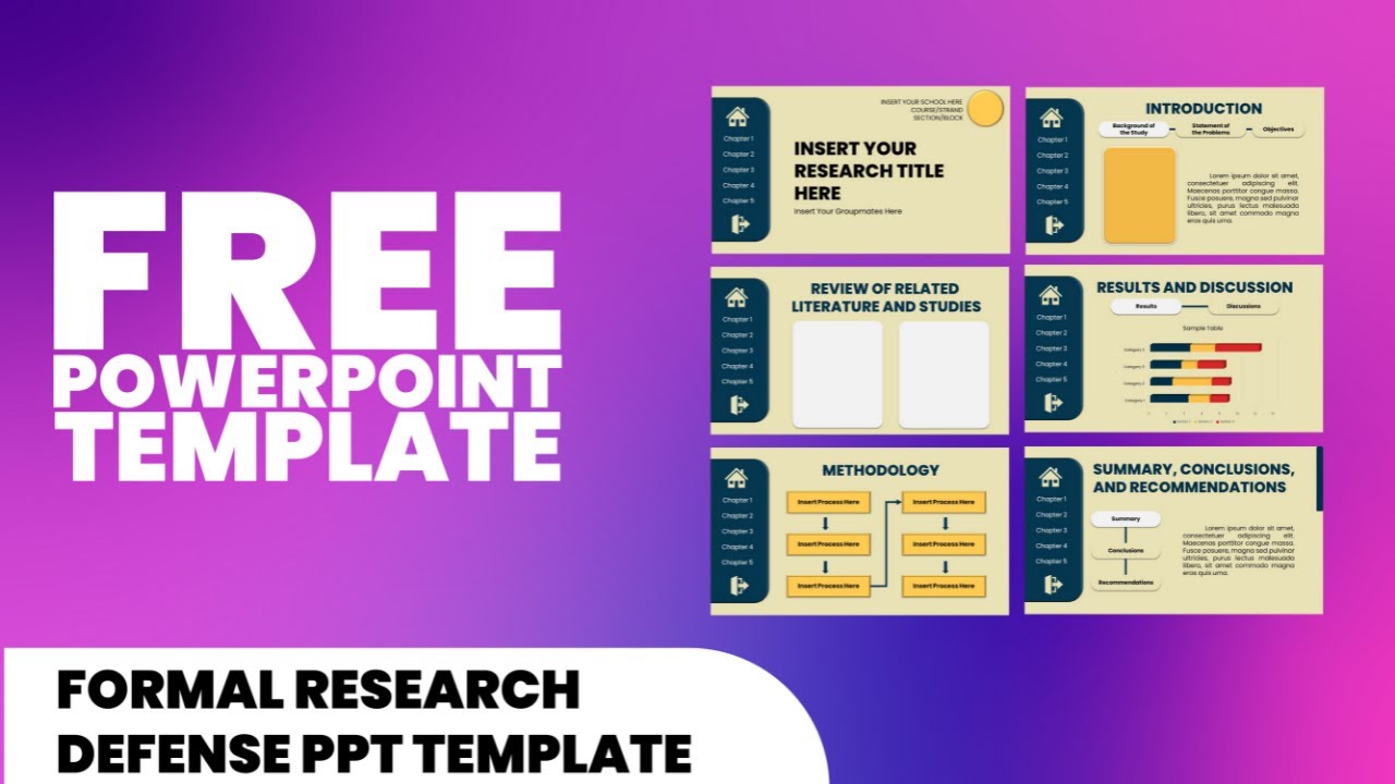 ppt template for research defense free