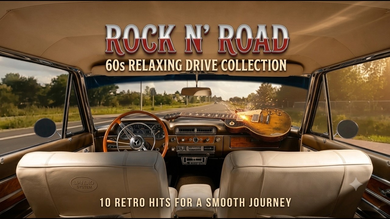 60s Rock N' Roll Road Trip 🎸 Relaxing Retro Driving Music