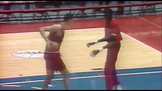 The 2 Tallest NBA Players Ever Play 1 on 1: Manute Bol vs Gheorghe Mureșan