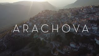 Arachova Under Sunlight - 4k Drone Flight
