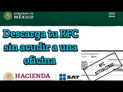 Como descargar mi RFC en el portal de SAT/constancia de situación fiscal del SAT en Enero 2022