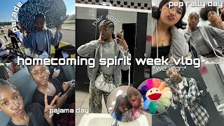 homecoming spirit week vlog | dressing up, football game, parade/pep rally & more!