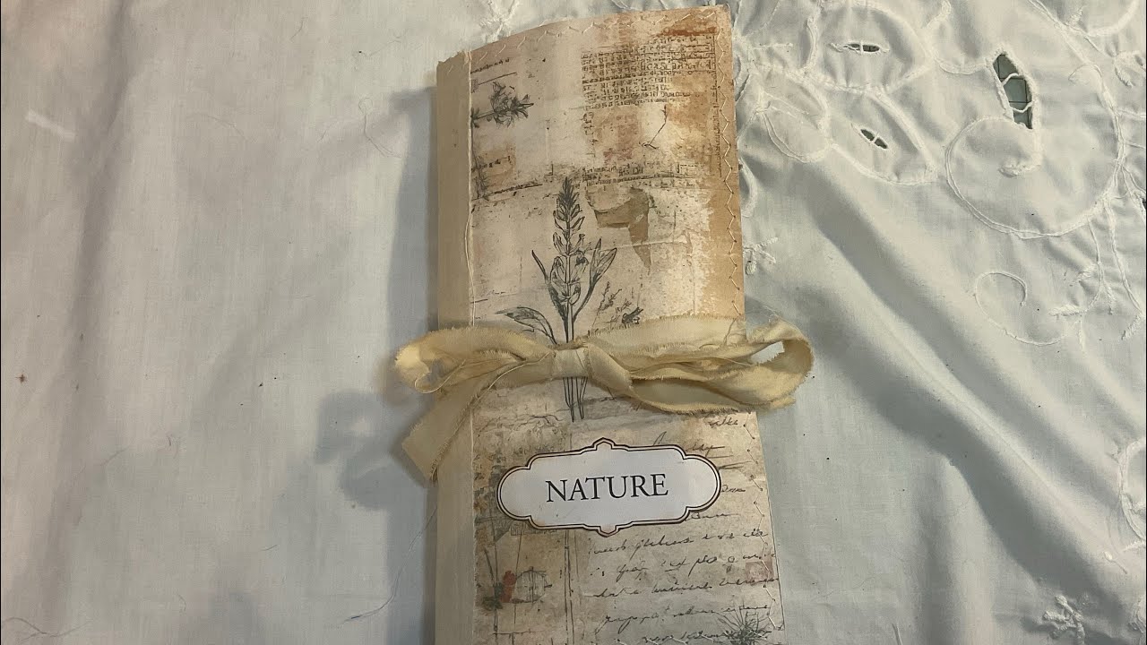Natures  Garden  chunky Junk Journal - flip Through - Handmade Journal