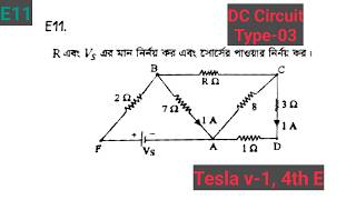 E11 1.4 DC Circuit Type-3,MISSING DATA, Tesla V-1 4th Edition #eee #diploma #engineering #electrical